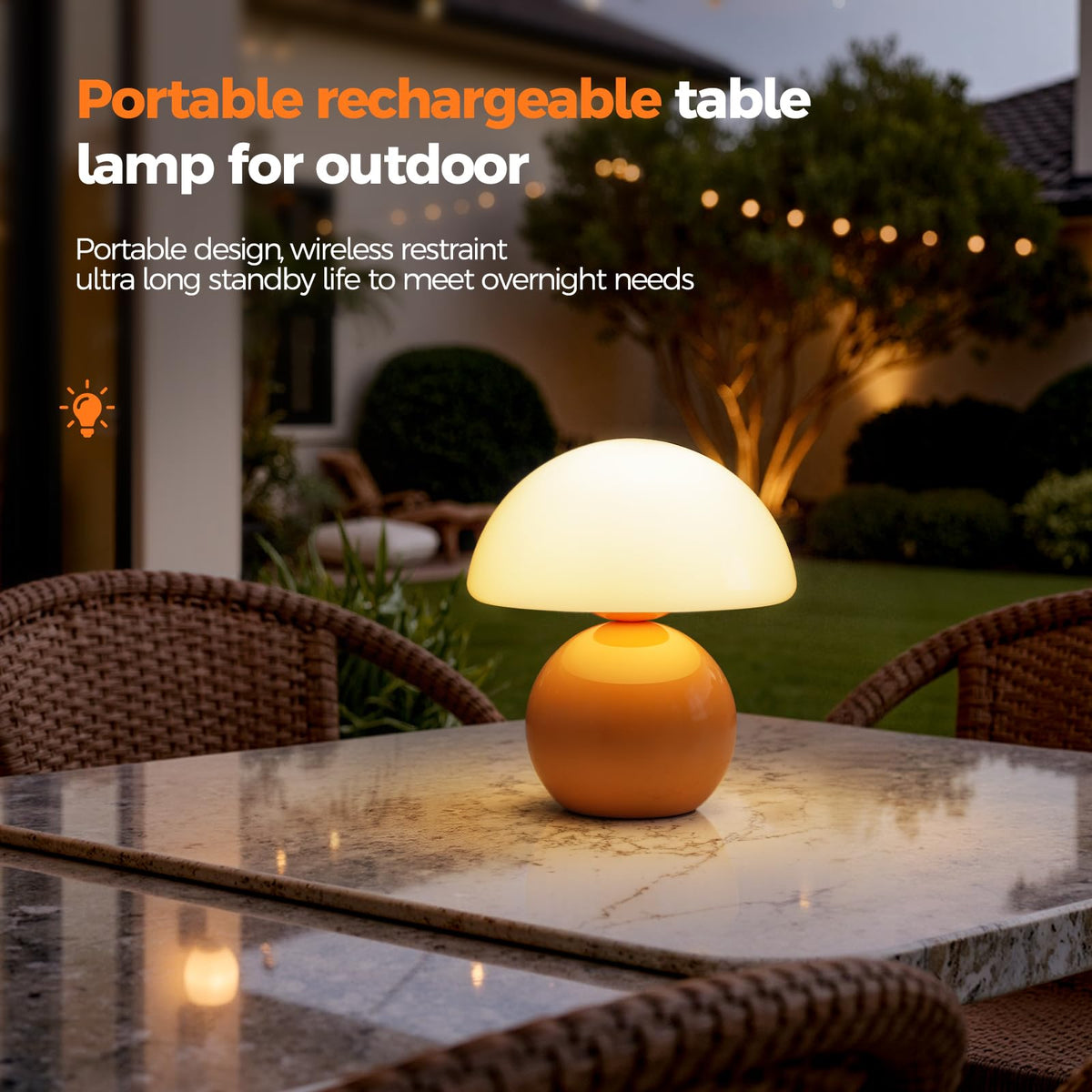 NIORSUN Mushroom Lamp 3 way dimming with three brightness levels.