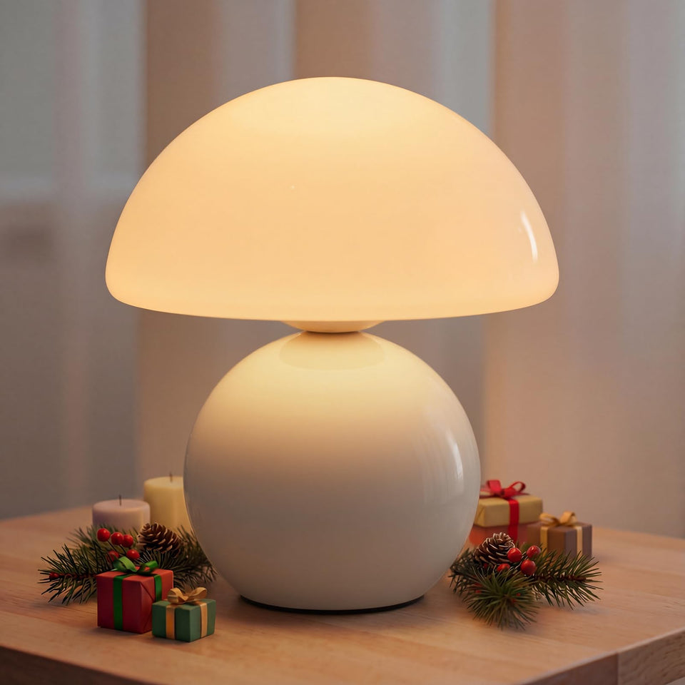 NIORSUN mushroom lamp with base and shade for stylish bedside ambiance
