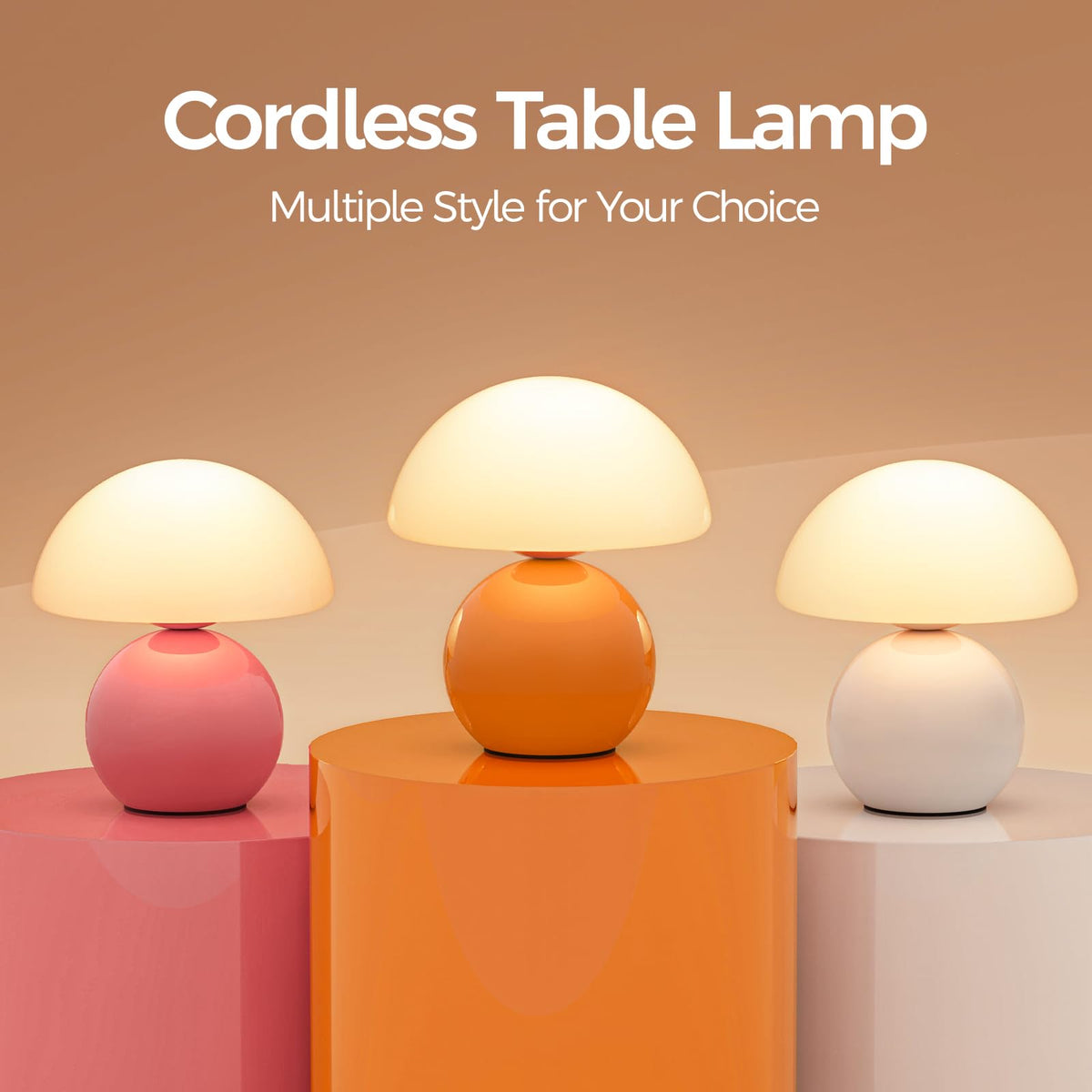 NIORSUN Mushroom Lamp USB-C charger ensures quick recharging.