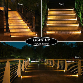 NIORSUN outdoor step light with warm-white LEDs for night visibility