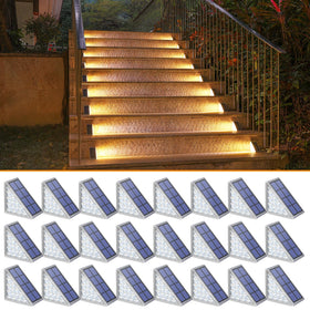 NIORSUN Outdoor Step Light with triangular design illuminates stair corners safely at night