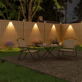NIORSUN solar deck light operating dusk-to-dawn for overnight illumination