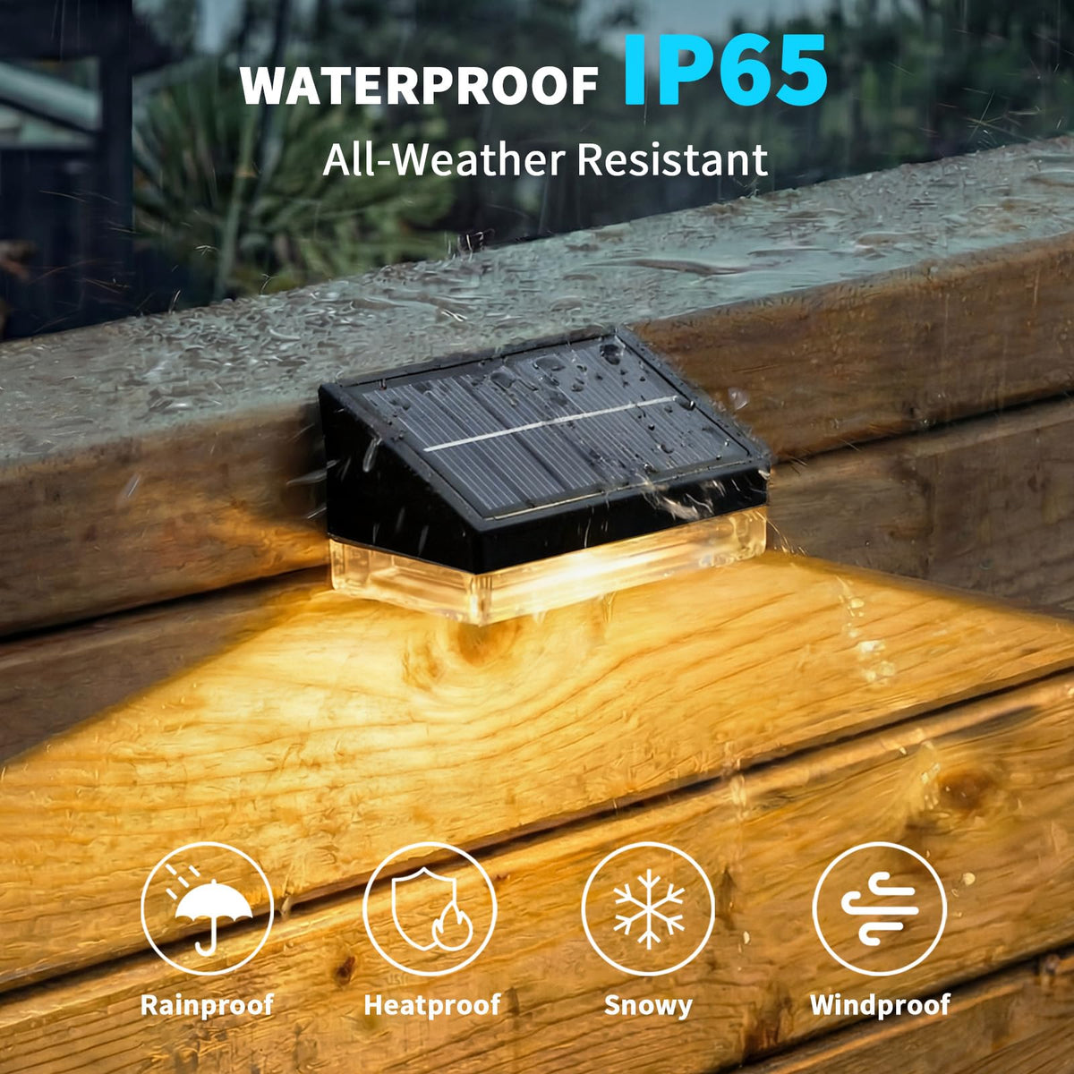 NIORSUN solar deck lights install easily without wiring