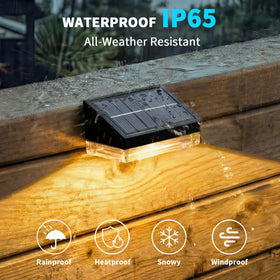 NIORSUN solar deck lights install easily without wiring