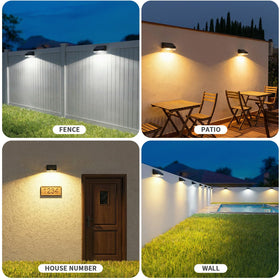 NIORSUN fence light at 6000K cool white for bright outdoor ambiance