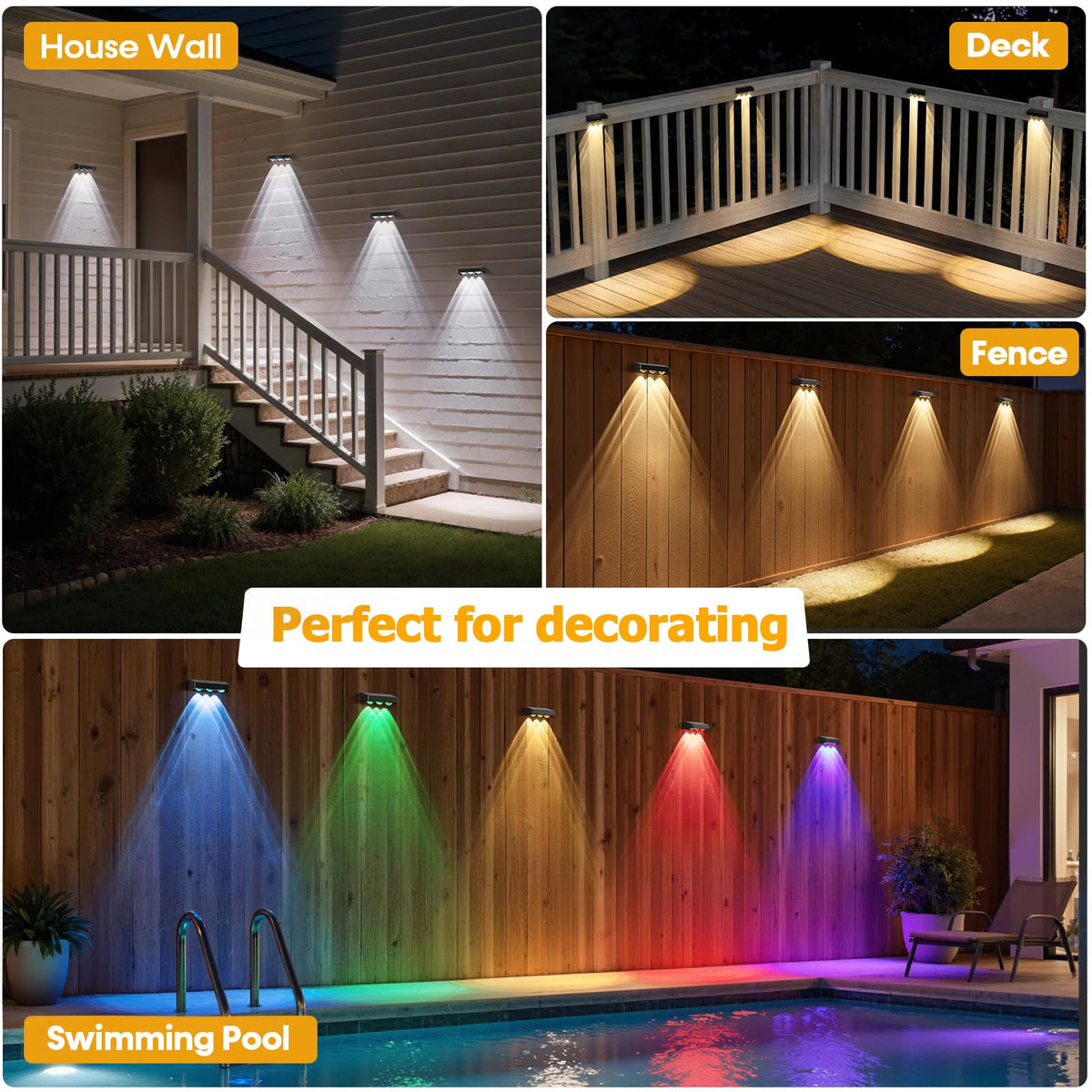 NIORSUN deck and path lighting enhances outdoor aesthetics and safety.