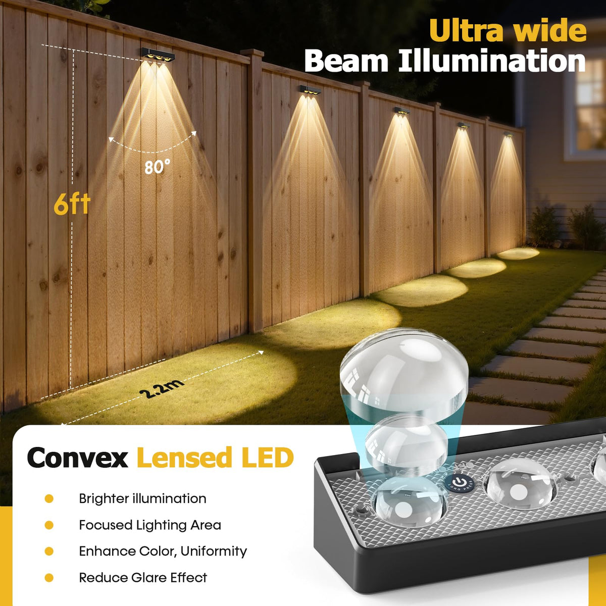 NIORSUN outdoor lights provide ambient lighting for yard gatherings.