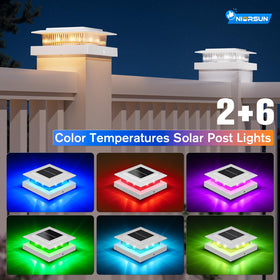 Niorsun post cap light color lock maintains a single festive color outdoors