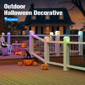 Niorsun ambient post cap lighting enhances patio decor with color options