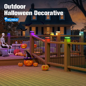 NIORSUN 12-pack post cap lights delivering consistent, low-maintenance decoration
