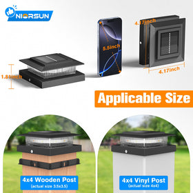 NIORSUN IP44 waterproof post lights resist rain and snow.