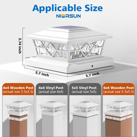 NIORSUN IP64 waterproof post light withstands rain and snow for outdoor use.