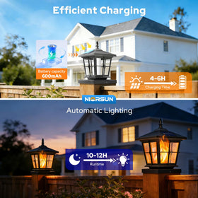 NIORSUN IP64 waterproof post lights withstand rain and snow for fence or deck