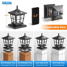 NIORSUN solar post lights operate in daylight for hands-free outdoor illumination