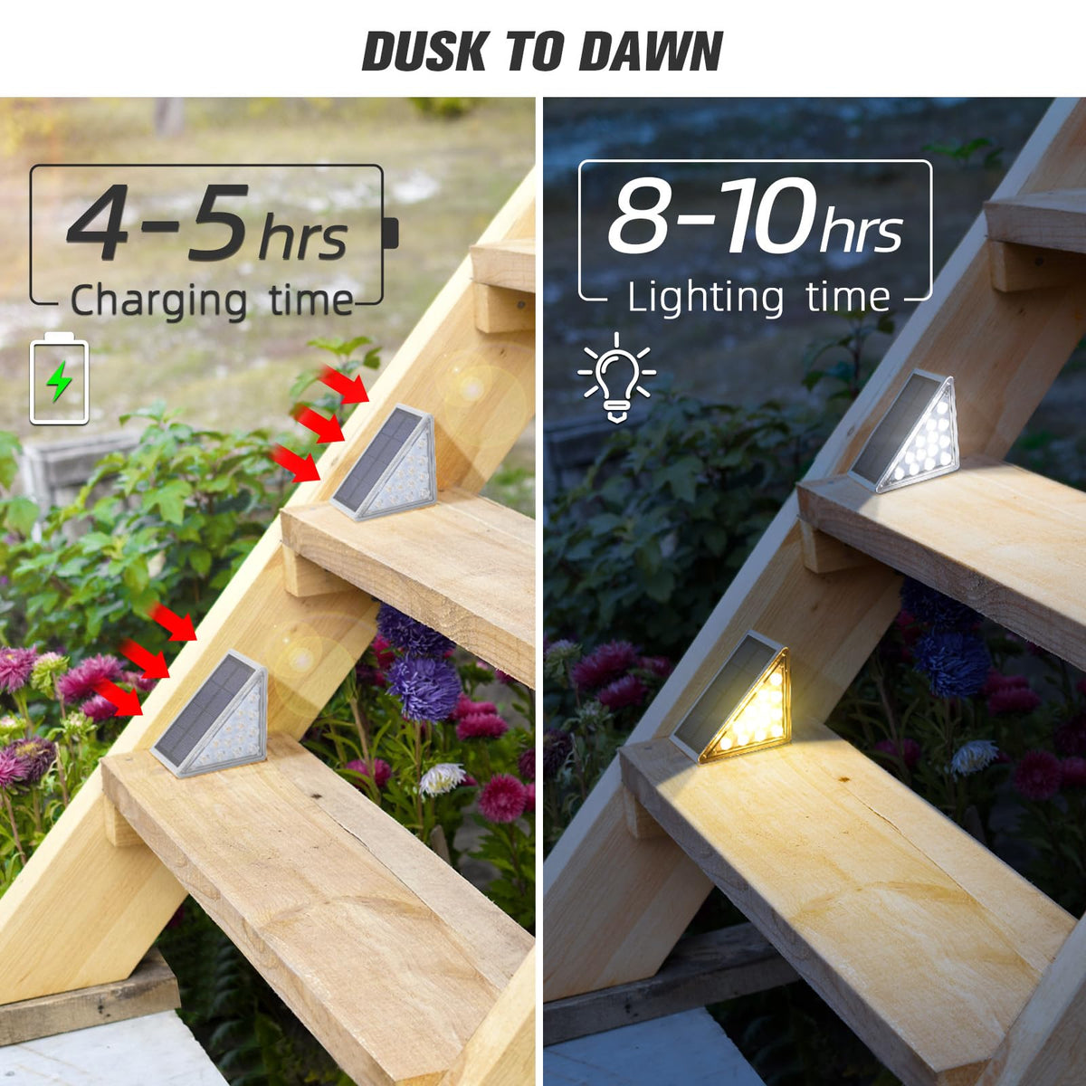 NIORSUN cool daylight 6000K on outdoor stairs improves visibility.