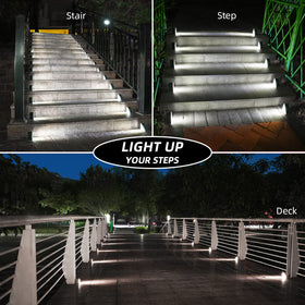 NIORSUN IP67 waterproof rating keeps outdoor stair lights rain-ready year round.