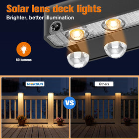 NIORSUN stair lights auto on off provide hands-free outdoor ambiance.