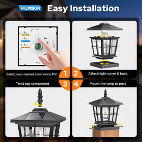 NIORSUN two-pack black finish adds modern contrast to outdoor spaces.