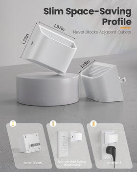 NIORSUN ultra-slim wall plug design saves outlet space.