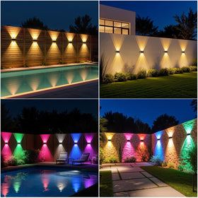 NIORSUN up-down wall lights demonstrating versatile installation for tall fences and open walls
