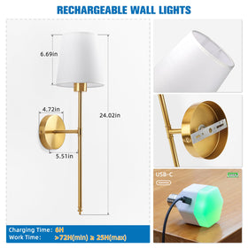 Rechargeable 5200mAh bulbs provide long lasting lighting