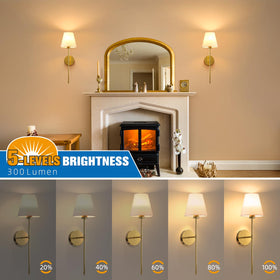 NIORSUN sconce white fabric shade adds soft ambient light