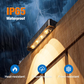 NIORSUN weatherproof ABS shell protects lights from harsh outdoor conditions.