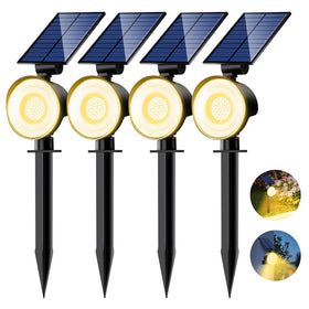 Nipify 4-pack solar lights with adjustable panels for optimal sun tracking.