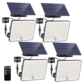 Nipify 4-pack solar panel kit for easy charging and placement.
