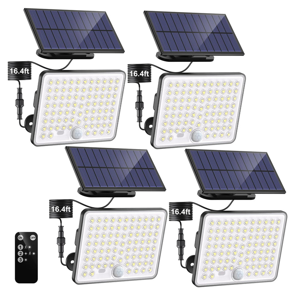 Nipify 4-pack solar panel kit for easy charging and placement.