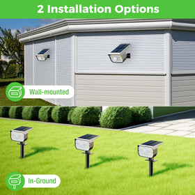 Nipify night lighting accents driveways and patios along garden paths.