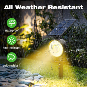 Nipify solar spot light panel adjustment highlights flexible tilt and rotation for precise lighting.