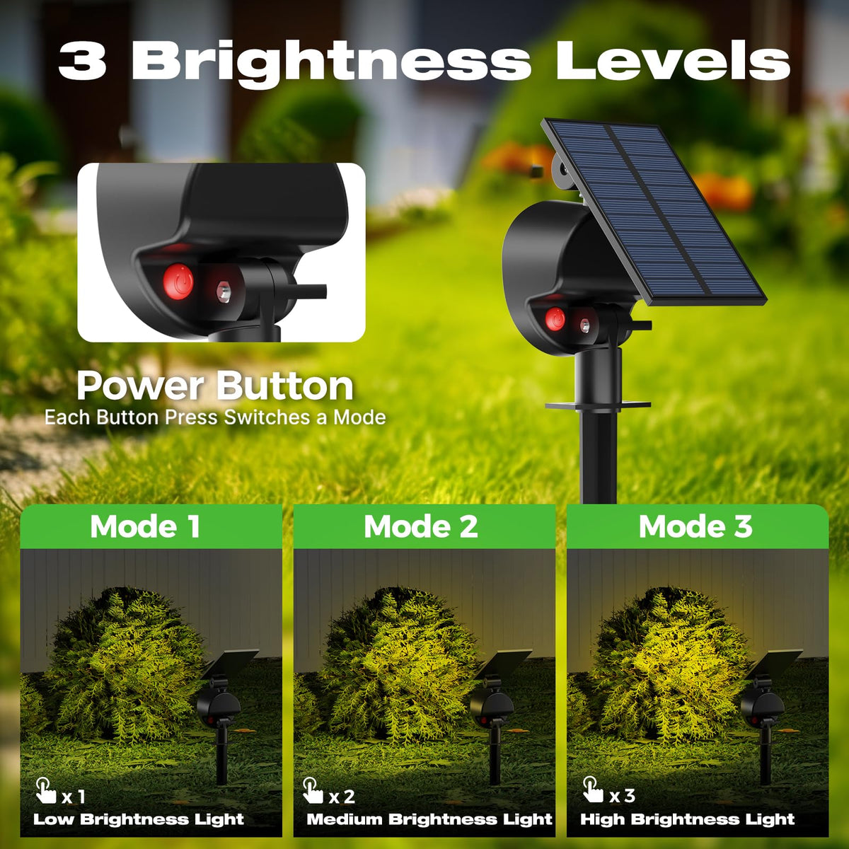 Nipify solar spot light wall mount installation shows versatile on-wall use.