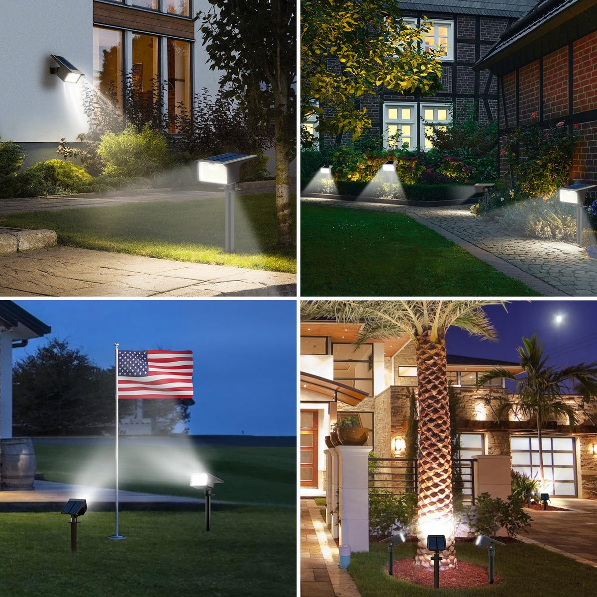 Nipify solar spot lights IP65 waterproof for all weather use