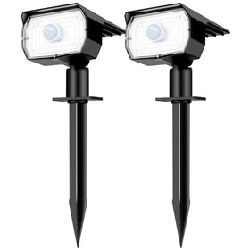 Nipify solar spot lights with motion sensor illuminate outdoor paths at night