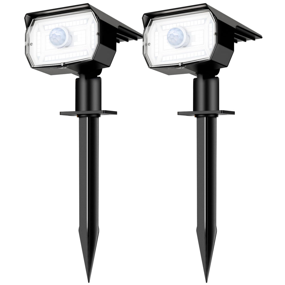 Nipify solar spot lights with motion sensor illuminate outdoor paths at night