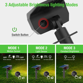 nipify solar spotlights feature motion sensor capture details for enhanced security and path guidance