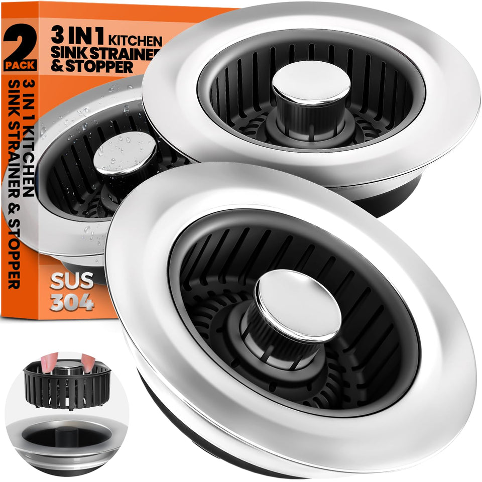 Nipoko sink drain strainer demonstrates a sleek black finish and debris filtration for a clean kitchen