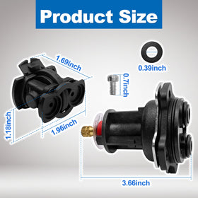 Sleek black finish on NipponAsia GP876851 kit complements modern shower aesthetics.