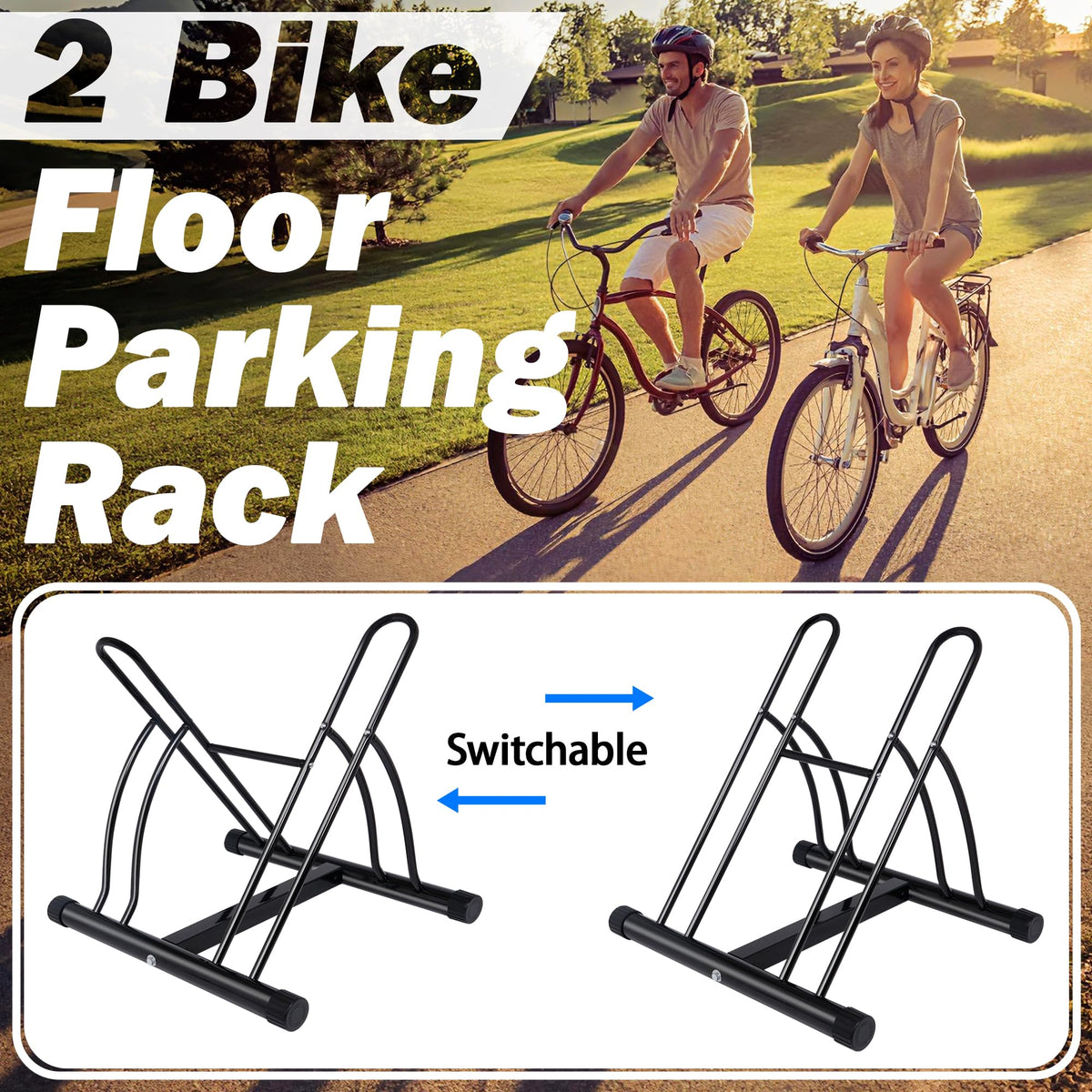 NiQinWuKin Bike Rack dual-storage setup keeps bikes neatly parked