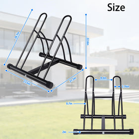 NiQinWuKin Bike Rack side view highlights dual-bike capacity and stability