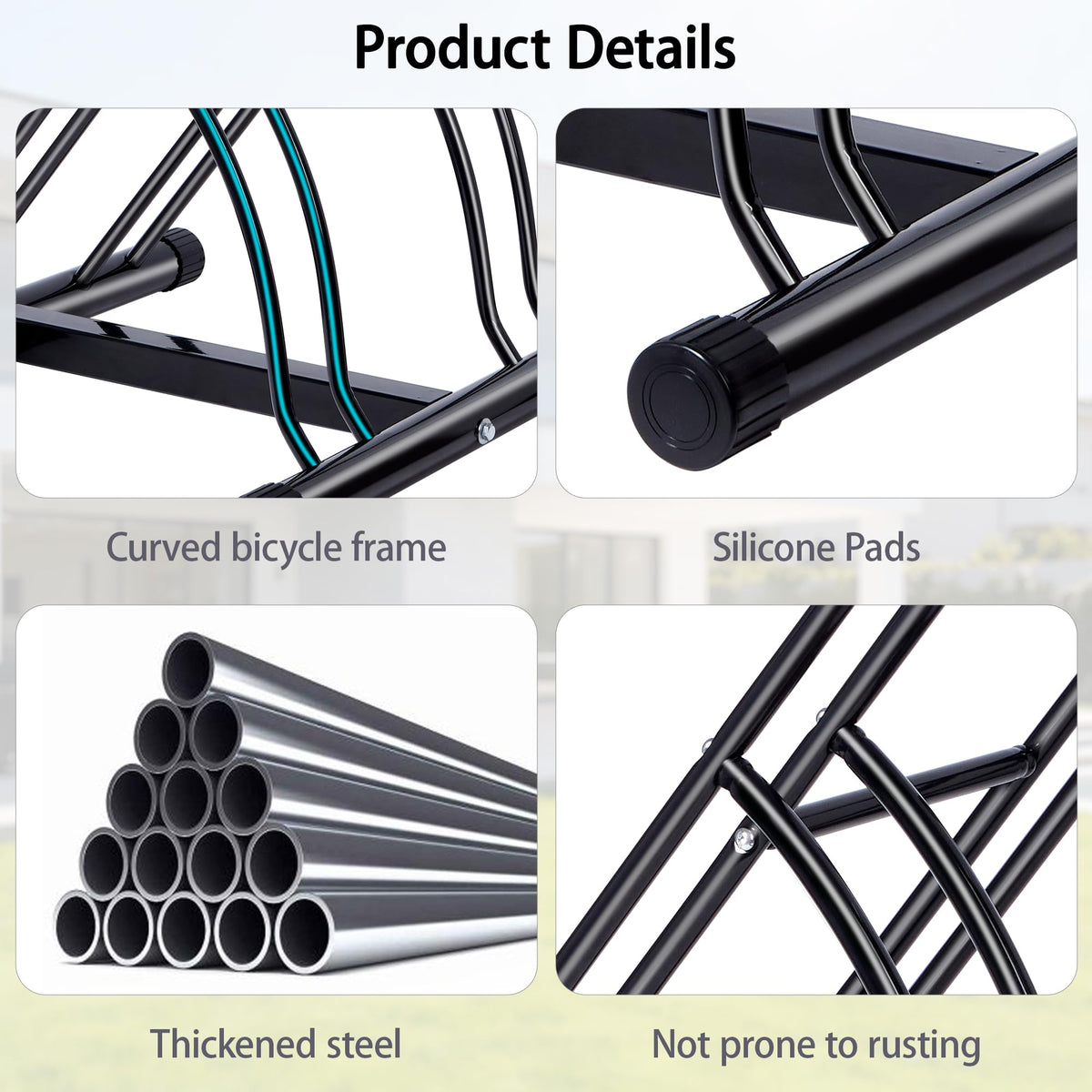 NiQinWuKin Bike Rack fits tires up to 26 inches and 2.5 inches