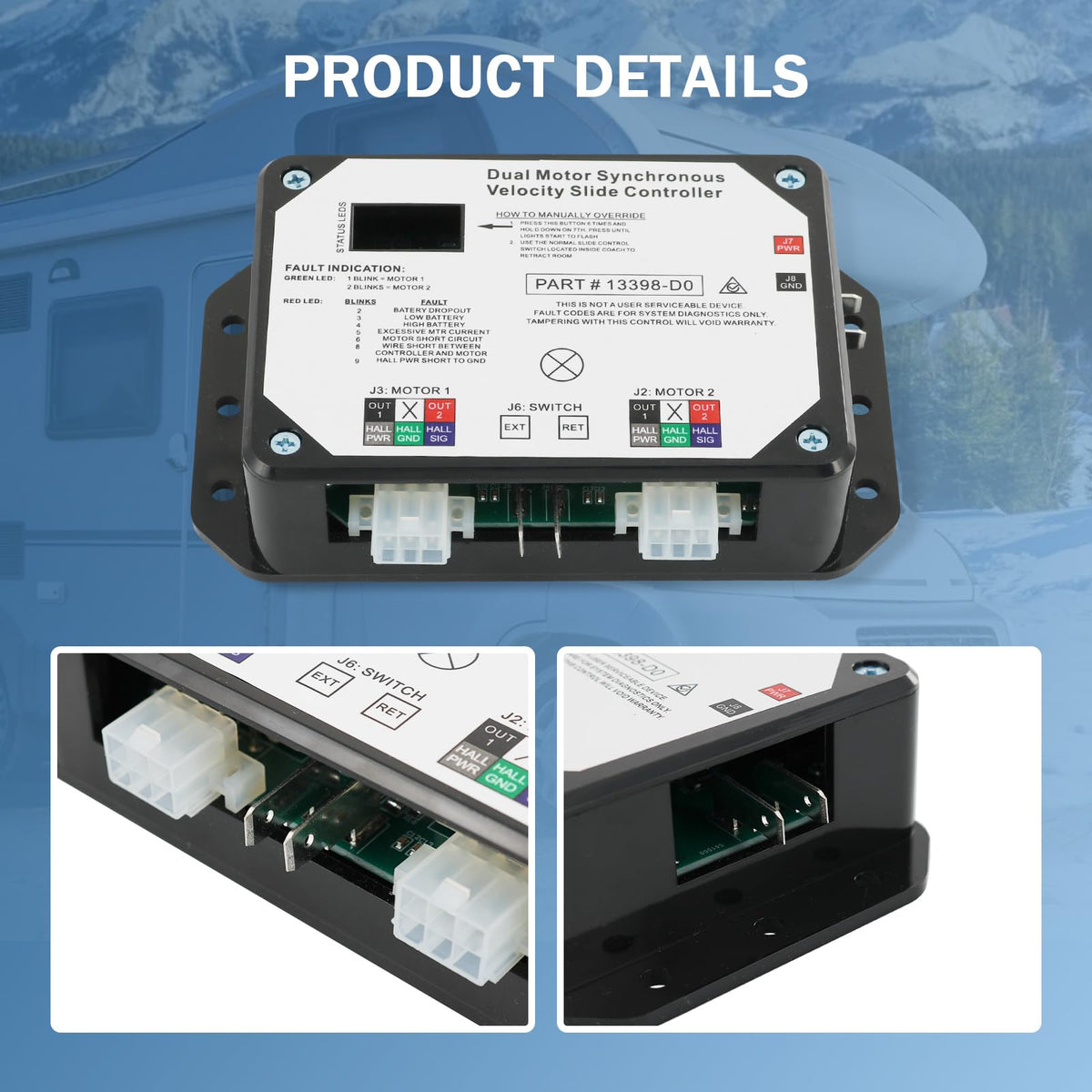 Nirakoka 13398-D0 replacement label indicating compatibility with Lippert systems.