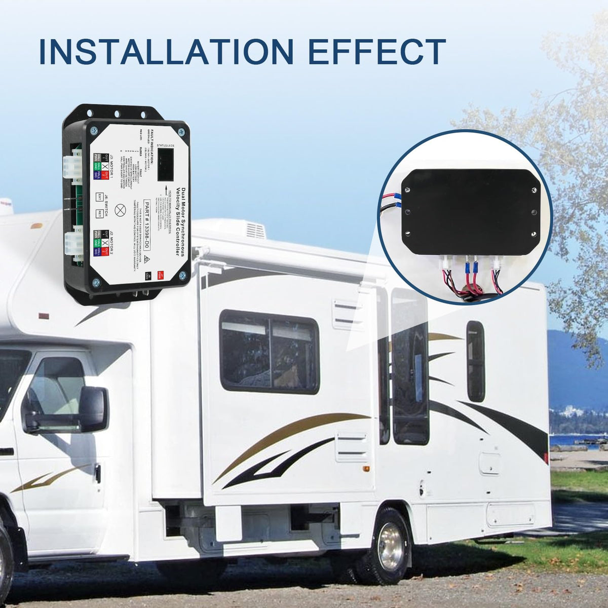 Nirakoka RV slide-out room open-action illustrating flexible space adjustment.