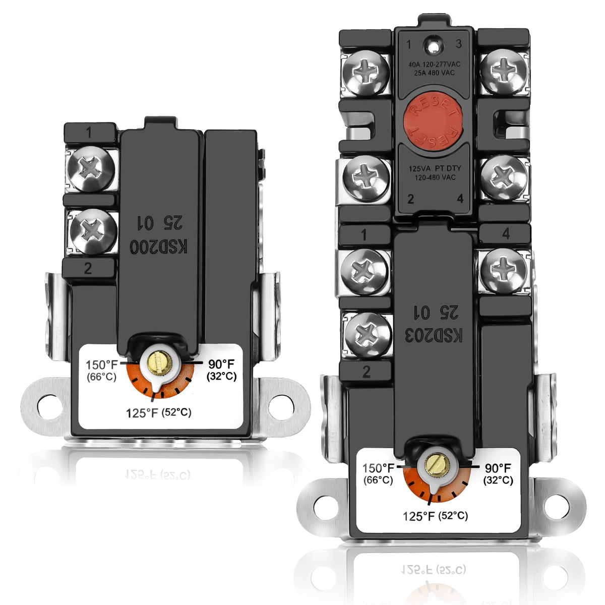 NISHCON EWH-00 upper thermostat for dual-element heaters providing precise control.