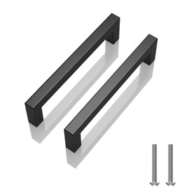 NISUOIEN matte black cabinet pulls for 5-inch centers with durable stainless finish.