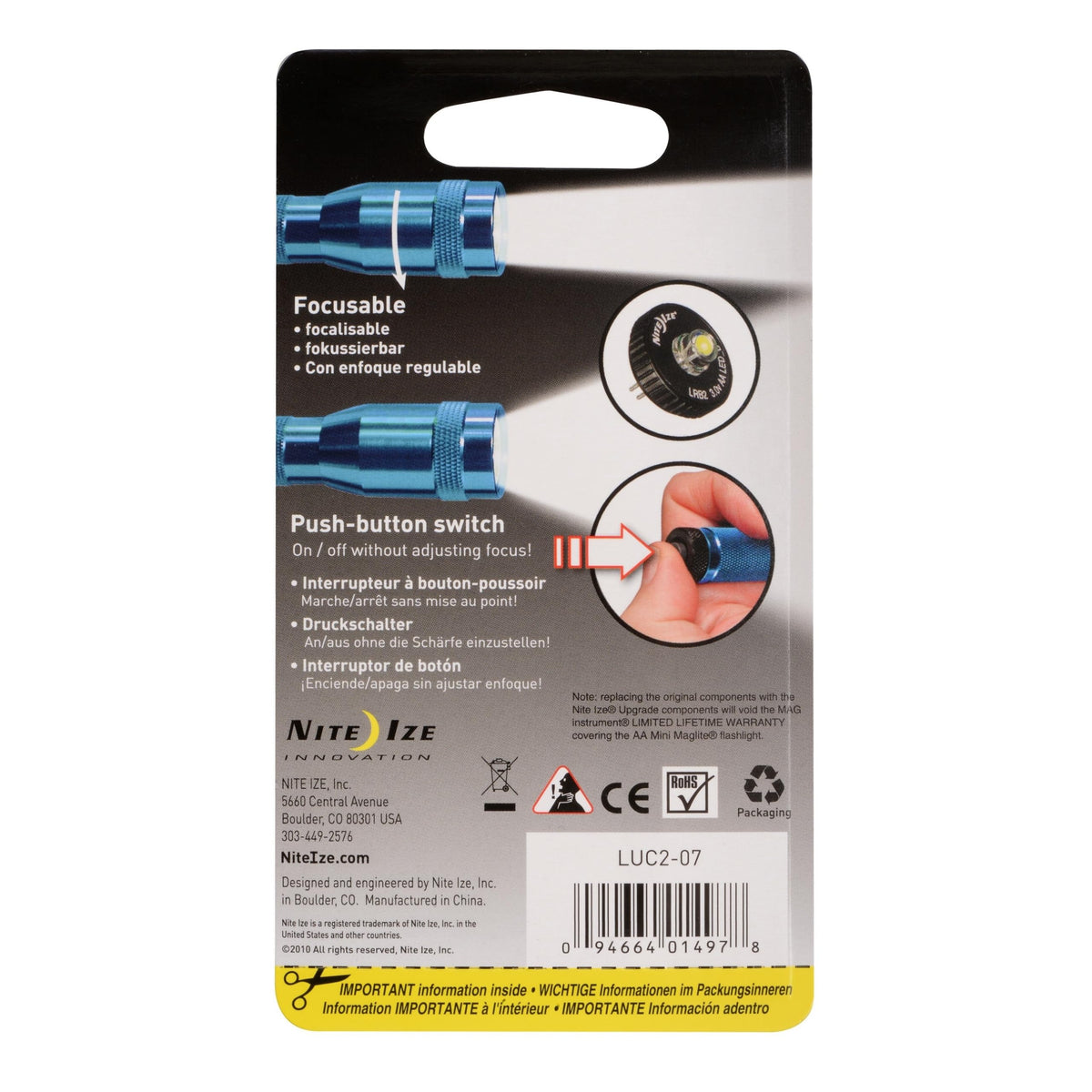 Nite Ize shockproof-durability withstands rugged outdoor use.