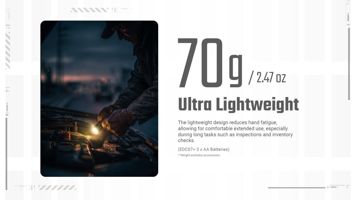 Nitecore EDC07 USB-C charging for fast power