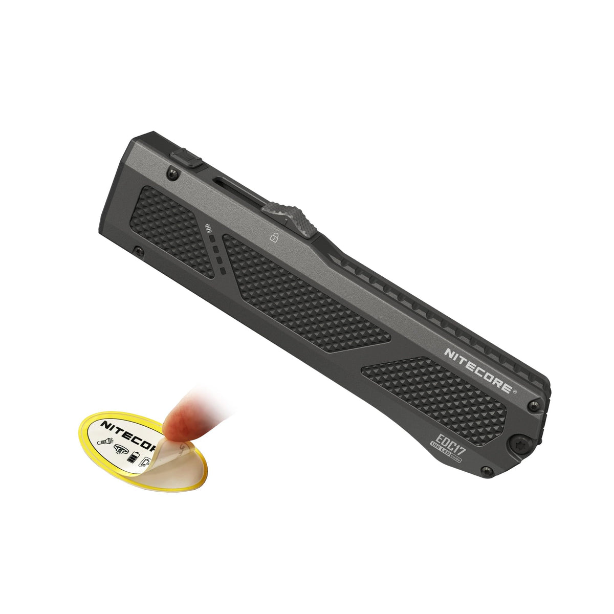 Nitecore EDC17 white light up to 251 yards for outdoor visibility.