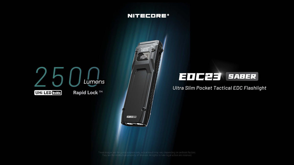 Nitecore EDC23 USB-C recharge port enables quick charging.